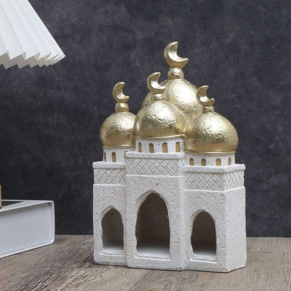 1 PC Candlestick Muslim Kaaba Dome Mosque Islamic Desktop Ornament Table Car Decor Crafts Gifts H260310