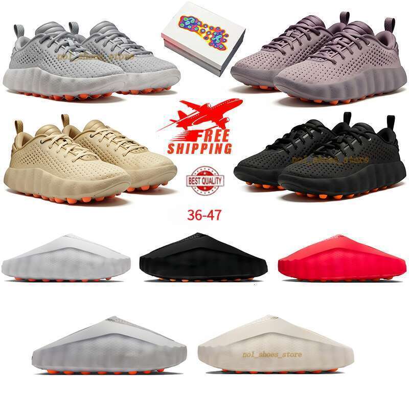 With Box Designer Mind 001 002 Running for Men Women Pr e-match Tech Comfortable Slippers Bone Solar Red Black Chrome Light Smoke Grey Shoes