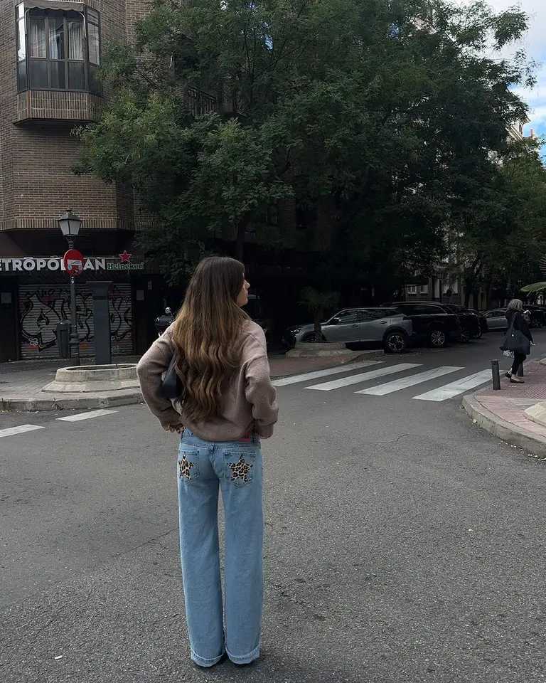 Back Sequin Star Long Pants Women Casual Contrast High Waist Loose Wide Leg Trousers 2026 Lady Fashion Spring Autumn Bottoms NewT260310