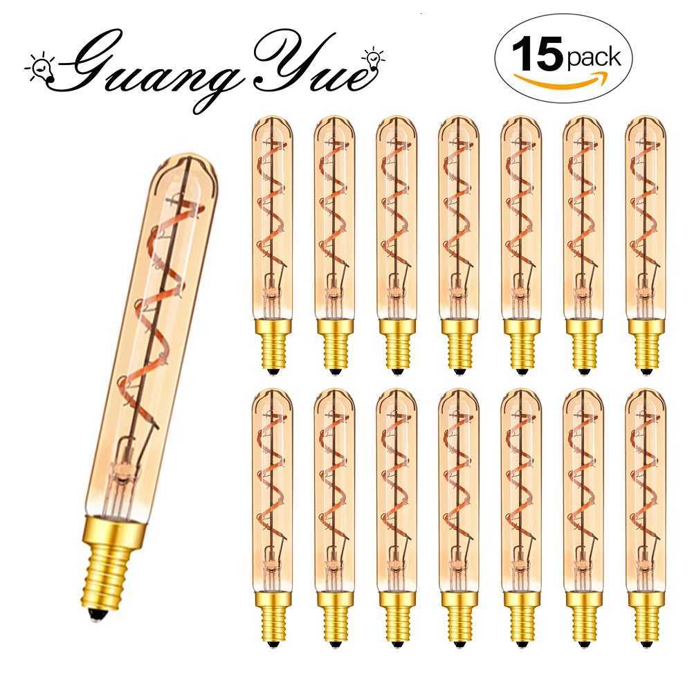 Long Tubular Vintage Led Bulb E14 E12 110V 220V Dimmable 3W 2200K Spiral Filament Living Room Pendant Decorative Light Source H260310