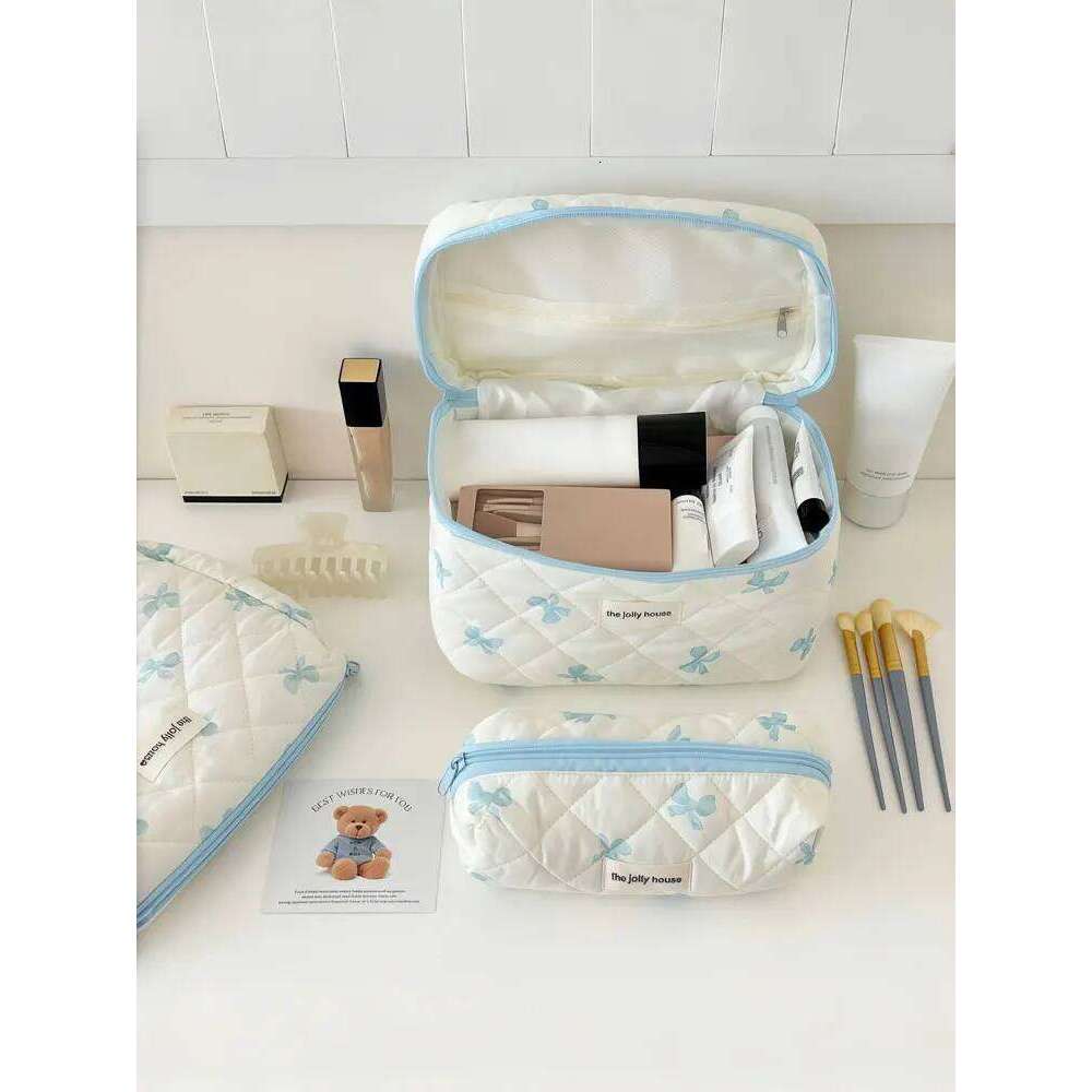 1PC Autumn and Winter New large-capacity bow makeup bag XJ260310