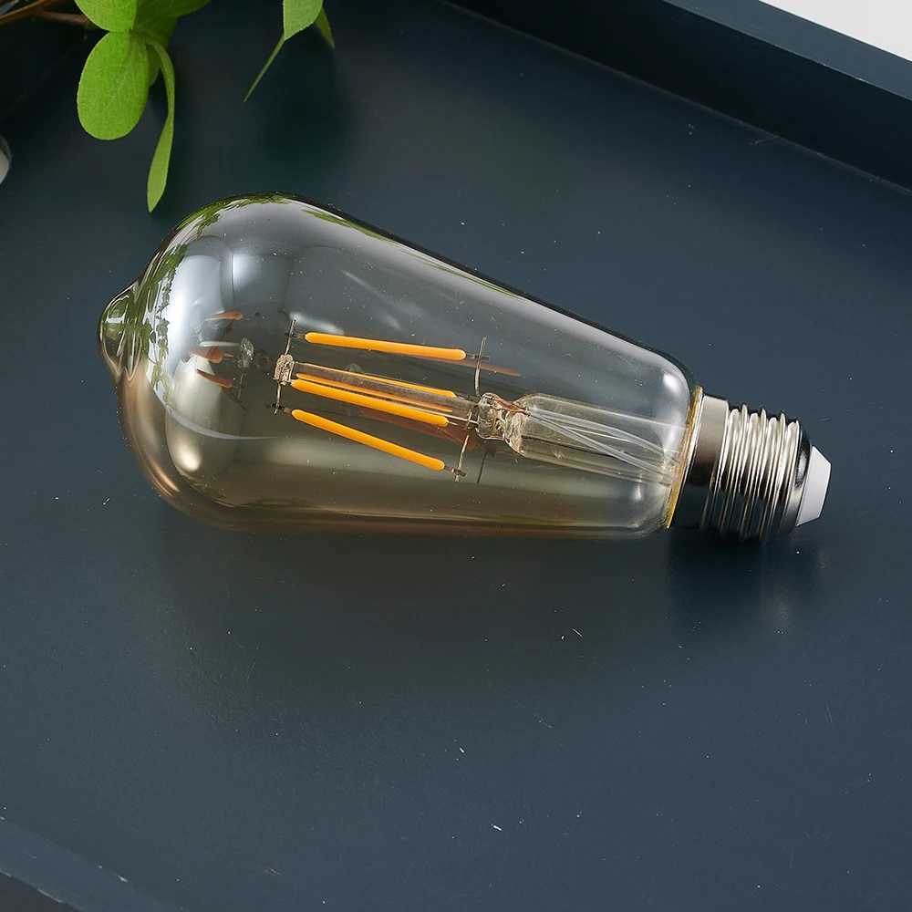 ST64 LED Bulb 6-Pack 4W/6W/8W Edison Retro Vintage Light Bulb - E27 Screw Base 220V 2700K Warm White Energy Saving H260310