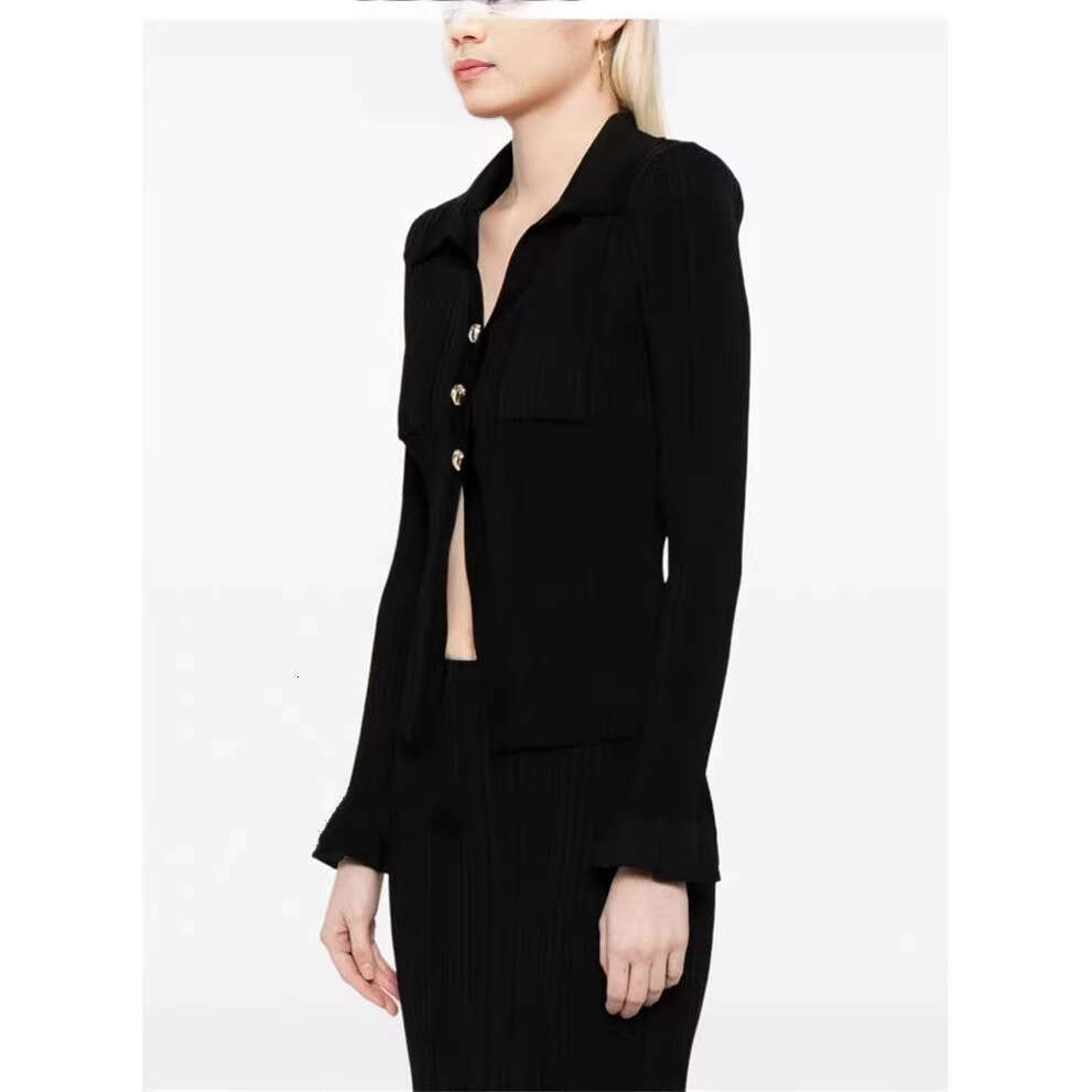 2026 Spring/Summer Designer Fashion Brand Three Button Open Knitted Cardigan Slim Women's Tight Skirt Set