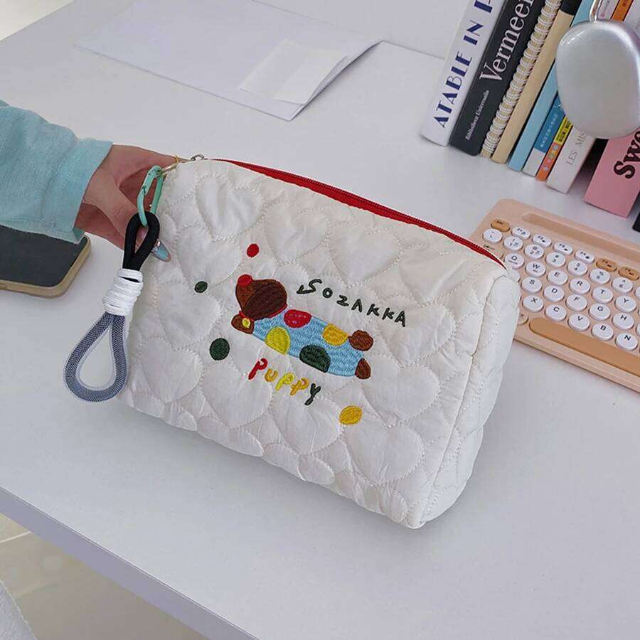 Cute Dog Portable Large Capaci Makeup Travel Toiletry Skin Care Product Storage Handheld Cosmetic Bag XJ260310