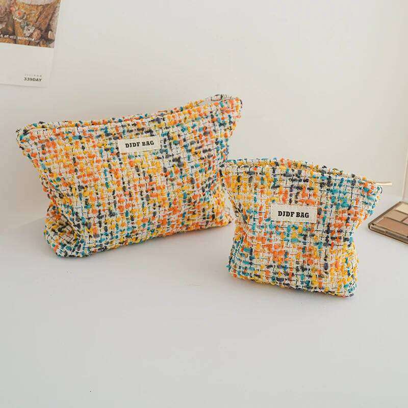 Yellow Plush Women's Portable Travel Toiletry Large Capacity Cosmetic Change Storage Bag Commuter Clutch Ins XJ260310