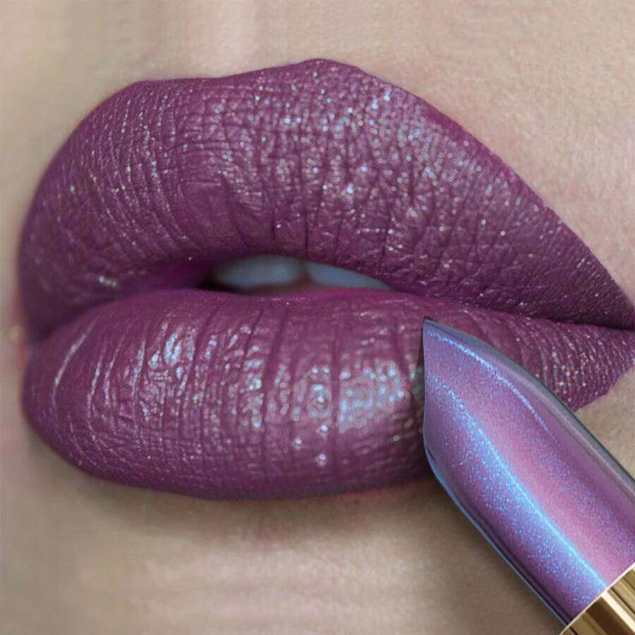 1pc Shiny Waterproof Flash Lasting Color Diamond Lipstick Non-stick Cup Matte Glitter Tint Makeup Lip Cosmetics Z260310