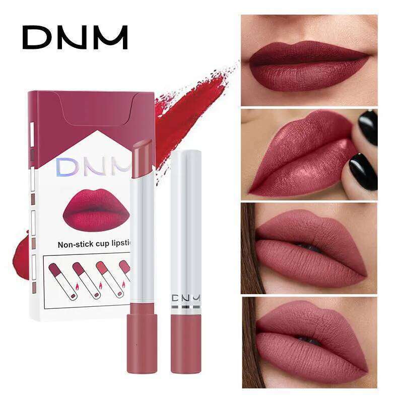 Matte Finish Set Smoking Tube Velvet Mist Moisturizing Lipstick Gloss Pigment Lip Makeup Cosmetics Z260310