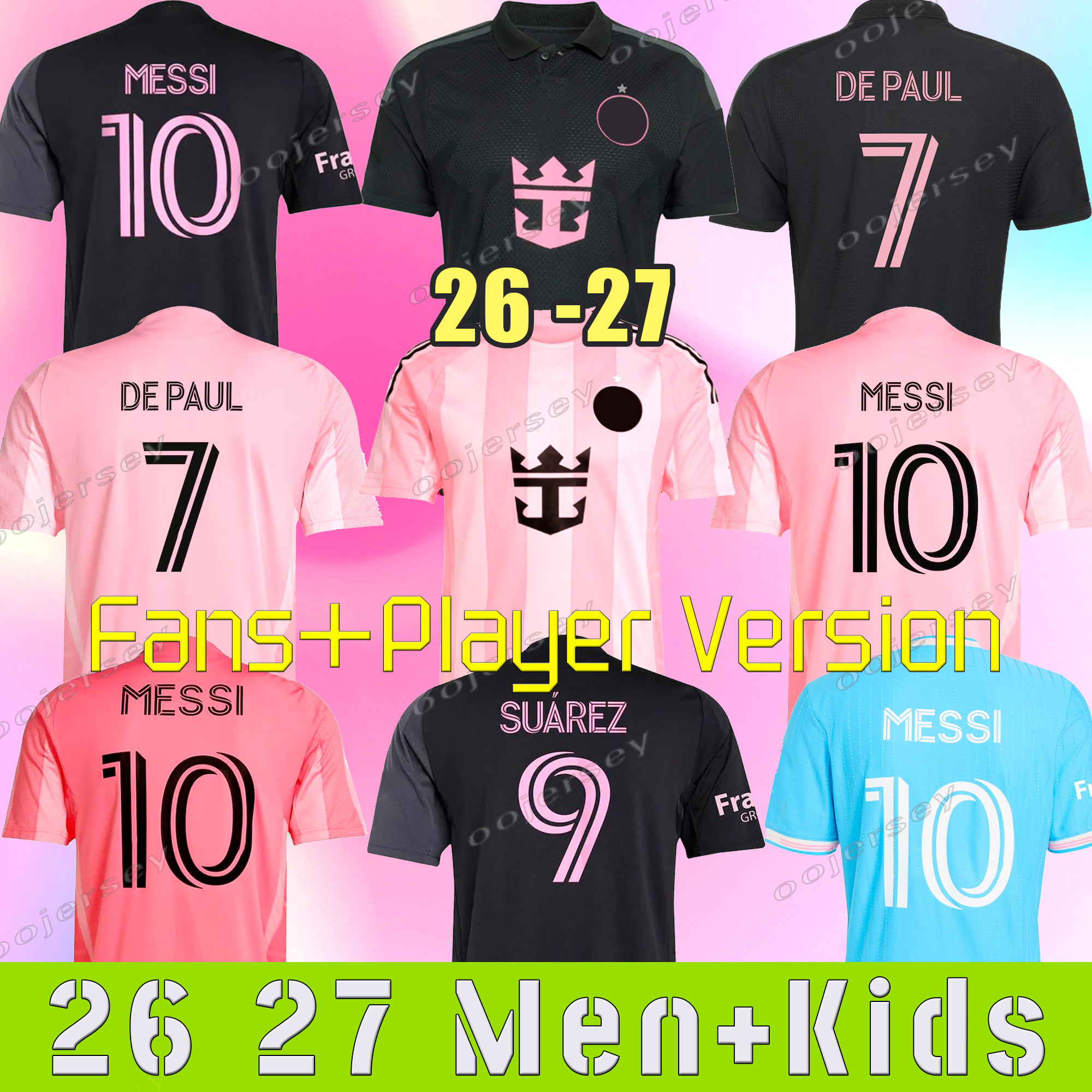 25 26 Inters MESSIS Soccer Jerseys Miamis SUAREZ Football Shirt 2025 2026 HIGUAIN TRAPP PELLEGRINI Martinez FC CARRANZA PIREZ MORGAN men kids Kit Fans Player