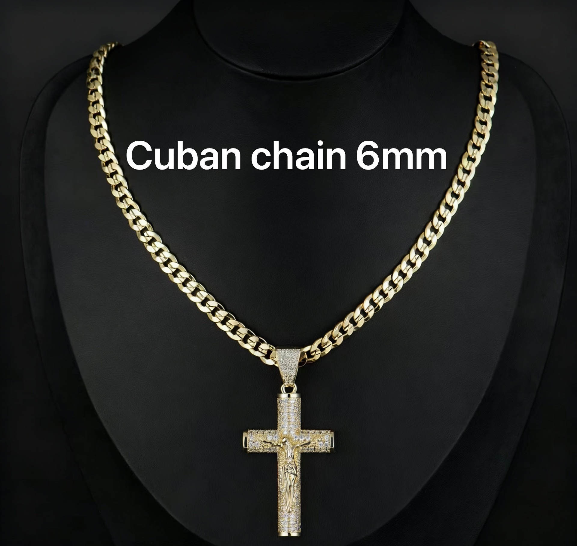 2026 New Designer Luxury Brand Large Cross Pendant Full Diamond Zircon Buckle Electroplated Gold Cuban Chain Fashion Hip Hop Necklace Free Shipping Wh