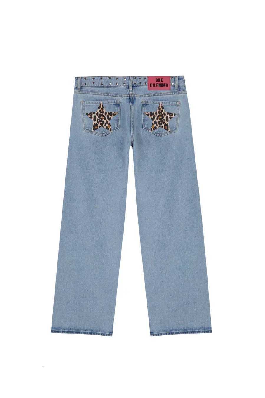 Y2k Stars Print Jeans Hip Hop Streetwear Baggy Denim Pants Low Waist Jeans Harajuku American Style Women ClothingT260310