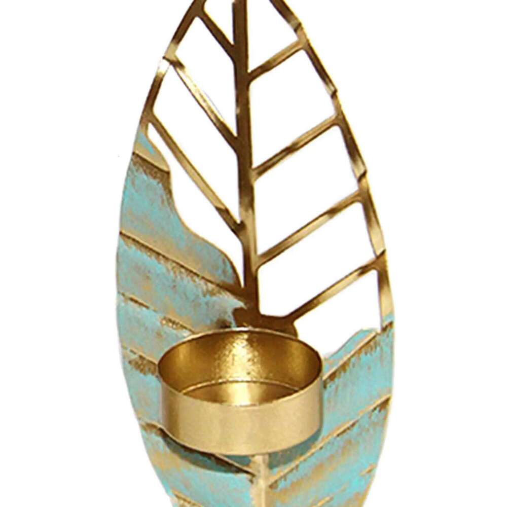 Tealight Leaf Candle Holder Candleholder Centerpiece for Living Room Table Decorations Bedroom Wedding Decor H260310