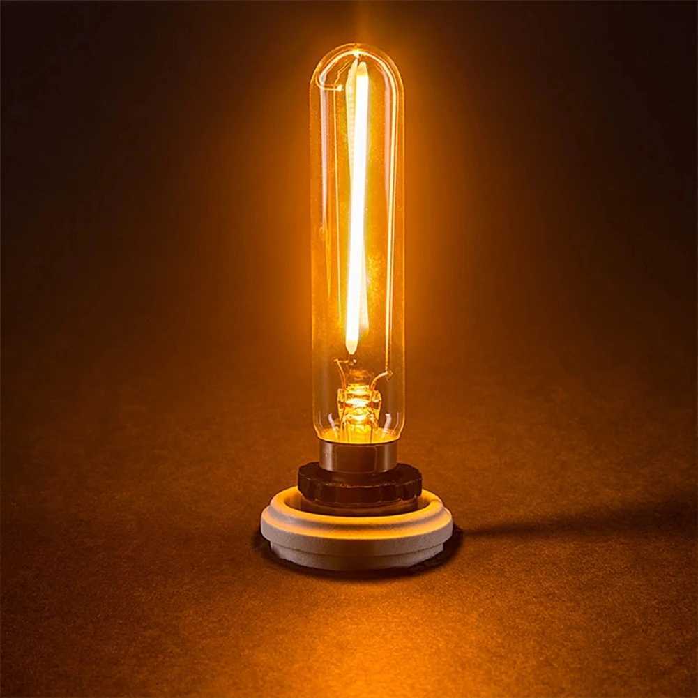 1W 2W Tubular LED Bulbs T20 T6 Vintage Long Filament Light Bulb E12 E14 Dimmable Edison Retro Lamps For Chandelier Pendant Light H260310