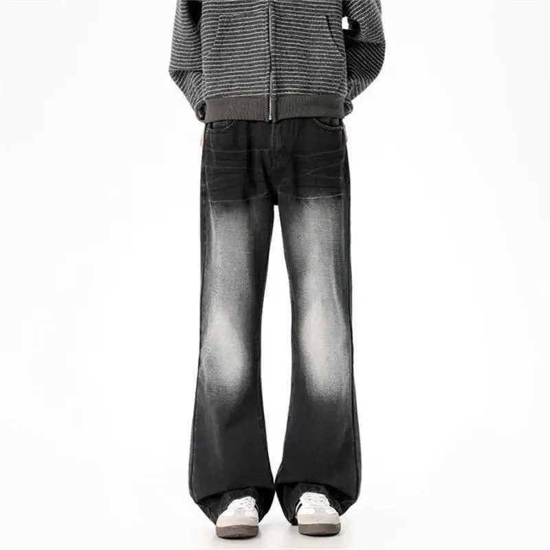 Straight Leg Jeans Casual Wide Leg All Season Wash Floor Mopping Retro Mens And Womens Loose Straight Leg Pants M260310