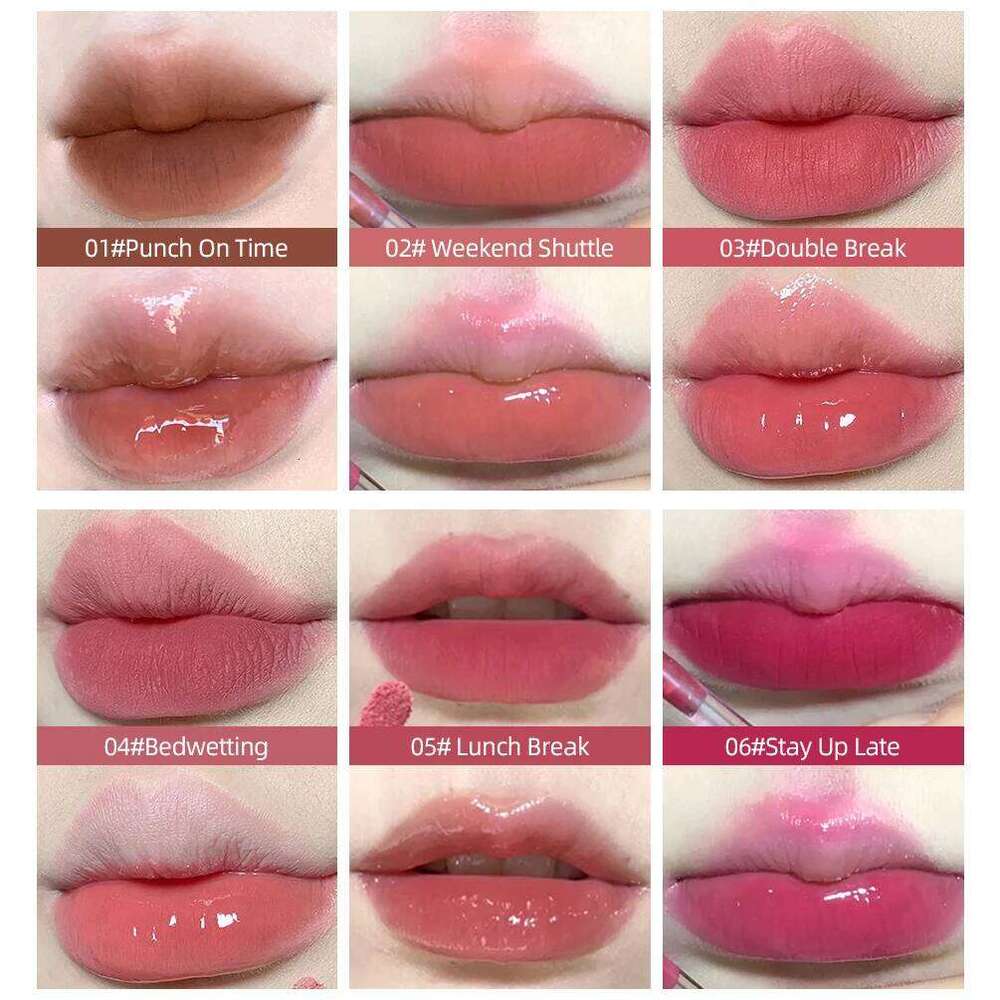 6 Colors Sexy Red Liquid Moisturizing Glaze Tint Long Lasting Matte Lip Mud Waterproof Velvet Lipstick Lips Makeup Z260310