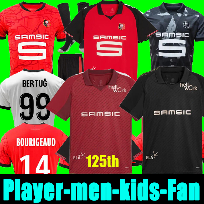 25 26 Rennais Fc Soccer Jerseys TERRIER BOURIGEAUD Doku Guirassy CAMAVINGA Aguerd Niang 2024 2025 Maillots De Foot Men Kids Kits Football Shirts 125th