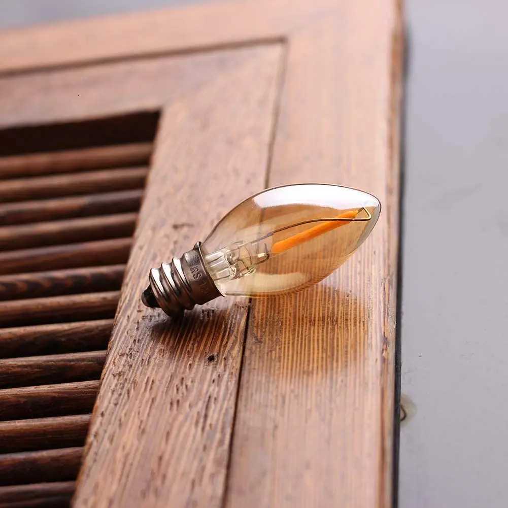 LED Night Light Bulbs C7 Chandelier E12 E14 Base Decorative Light Bulbs 05 Watts Party Small Candle mini Bulb 2200K Amber Glass H260310