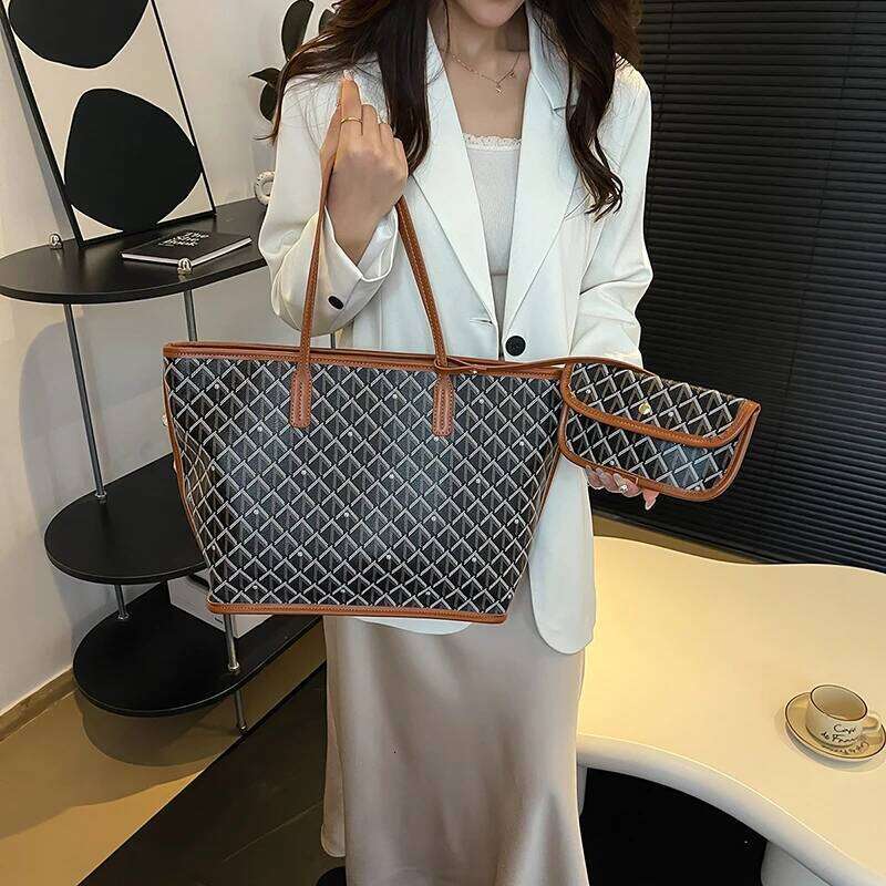 shopping Bag Classic Large Capacity Tote Two Suitcase Versatile Shoulder Handbag Different Size Choose XJ260310