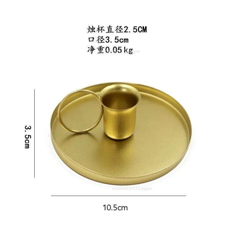 New Desktop Adornment Metal Candlestick Taper Candle Holder with Handle Home Wedding Decorations H260310