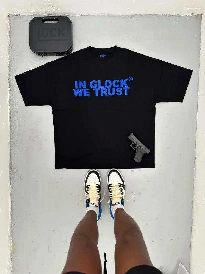 Men's T Shirts Kixkz Fashion Brand Summer Harajuku Loose Women T-shirt IN WE TRUST Letter Print Oversize Tee Short Sleeve Men Clothing - view 5