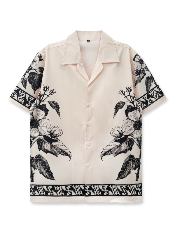 Clothes Foreign Trade Hawaiian Shirt, Cuban Style, Short-Sleeved, Loose, Designer Vintage, Luxury Casual Beach Floral 2026 Shirt For Men Brand And Wom - view 8