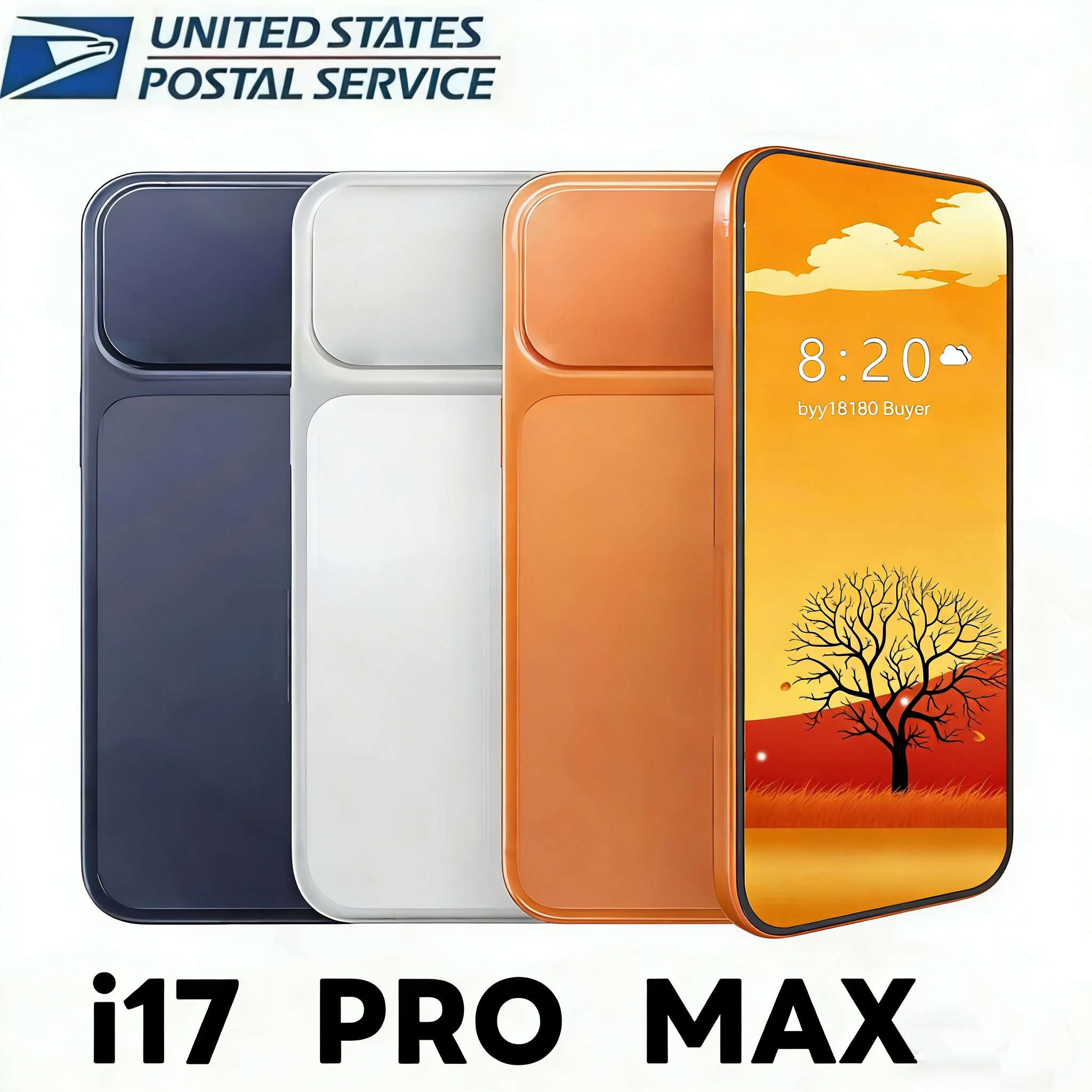 I17 Pro Max smartphone, 5G smartphone, Full HD+ screen, supports face recognition, full network compatibility, original sealed box, Android operating system.