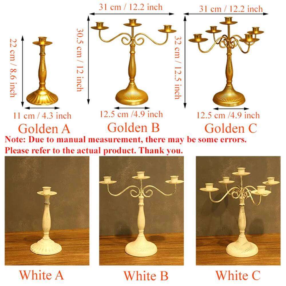 1PC, Candle Holder Table Modern Decorations Candles European Hotel Wedding Candlestick Decoration H260310