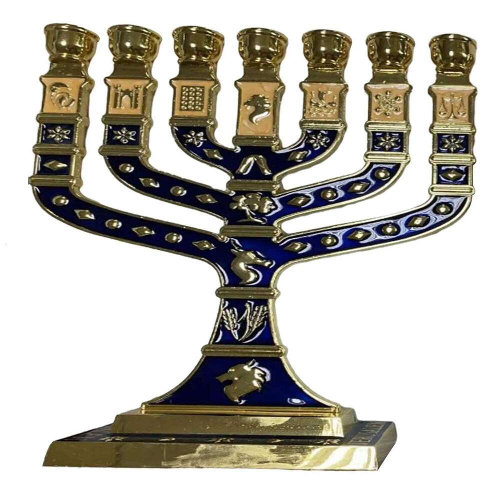Menorah Candelabrum Decorative Table Centerpiece 7 Branch Metal Candlestick for Anniversary Dining Room Parties Home Wedding H260310