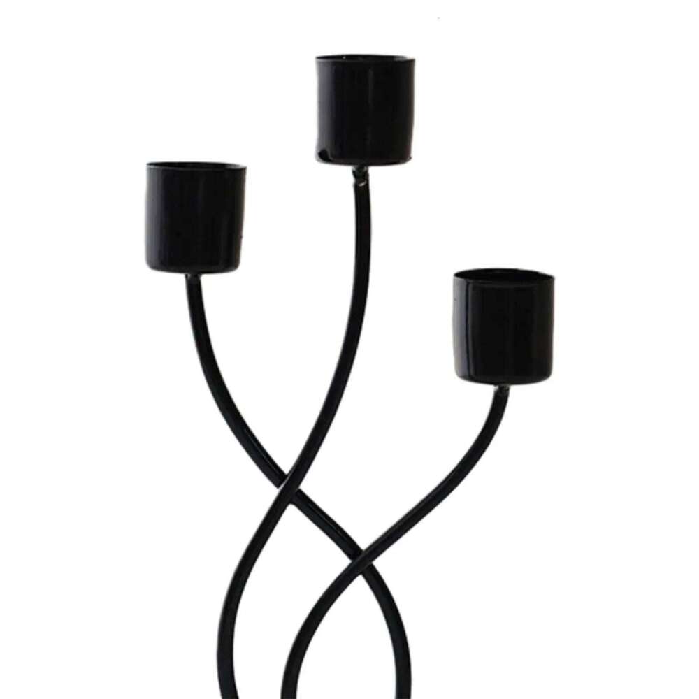 Metal Candle Elegant Vintage Candlestick Holder Table Centerpiece for Mantel Living Room Anniversary Festival Banquet H260310