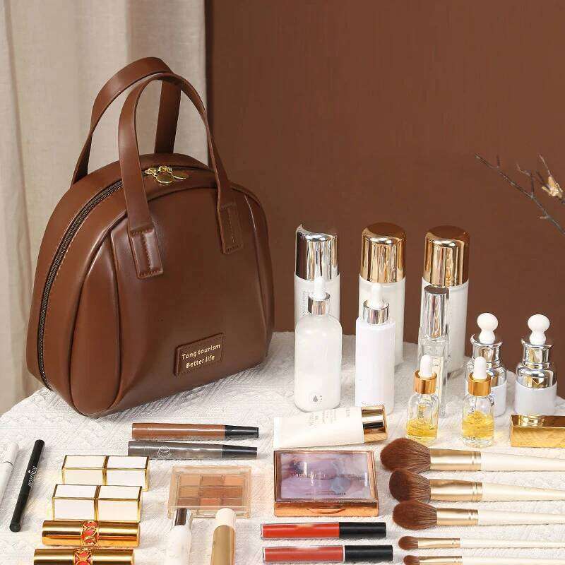 Shell Large Capacity Portable Wash Makeup Brush Storage Bag, Women's Outdoor Cosmetic Bag XJ260310