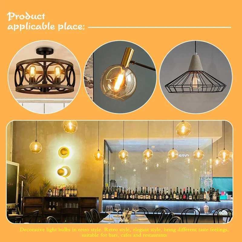 1-4Pcs Edison Bulb E27 220V 40W Retro Vintage Edison Lamp ST64 G80 G95 Incandescent Light Bulb Home Decor Filament Light Bulb H260310