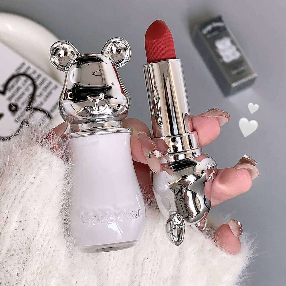 Gegebear Cute Misty Velvet with Matte Surface to Enhance Color and Brighten Bear Makeup Lipstick Z260310