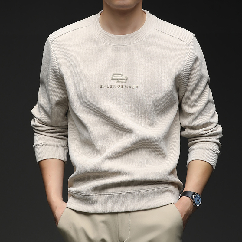 Luxury Brand Designer Clothes New Autumn Round Neck Casual Fashion Sweatshirt Men's Base Comfortable Top Heat Press Printed Letter Solid Color T-