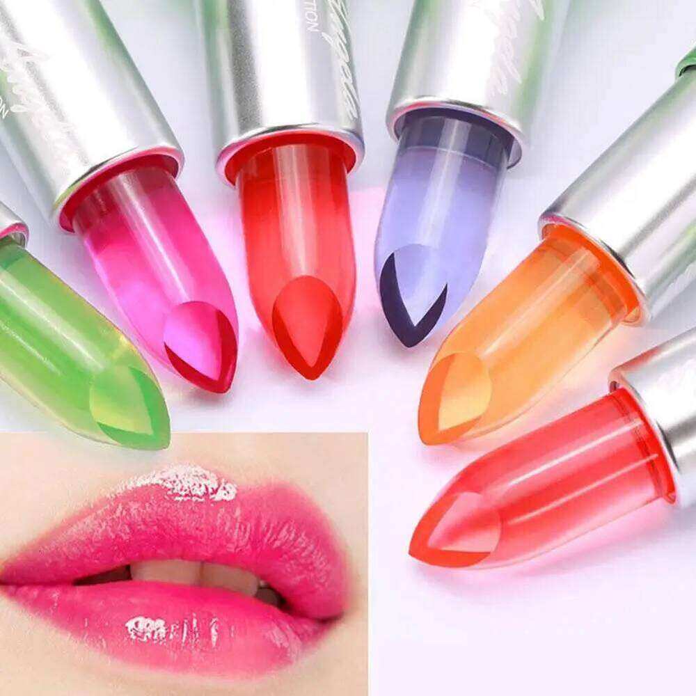Moisturizing Aloe Vera Jelly Changing Lipstick Lasting Nutritious Balm Gentle Magic Temperature Color Change Lip Gloss Z260310