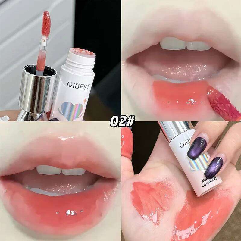 QIBEST Moisturizing Mirror Glaze Long Lasting Color Non Greasy Texture Liquid Lip Pigment Not Easy To Stick Lipgloss Z260310