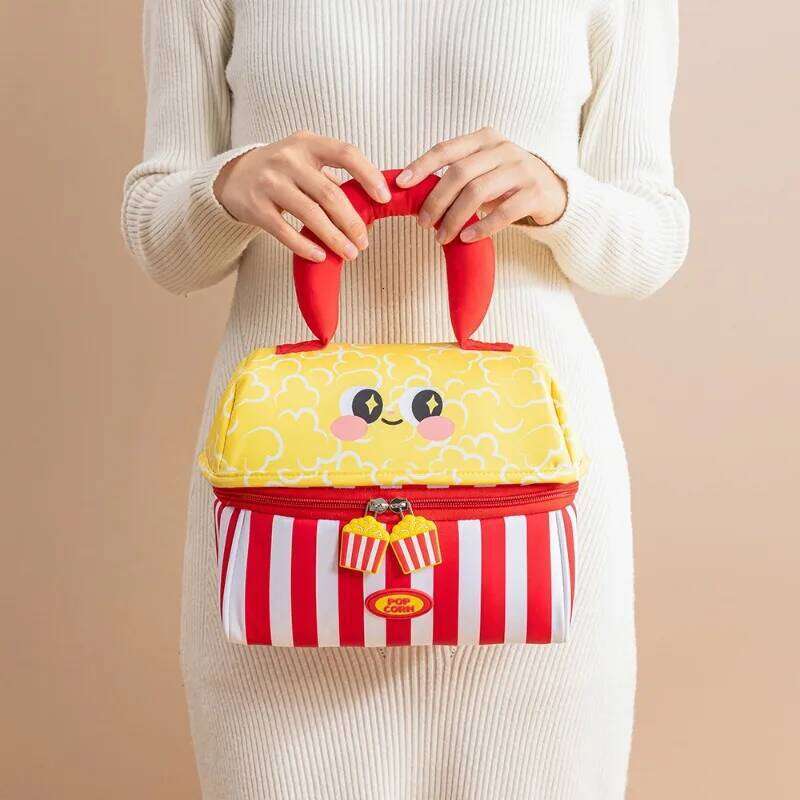 2025 Cute cosmetic thickened small house gift, large-capacity partition storage bag, soft portable toiletry bag XJ260310