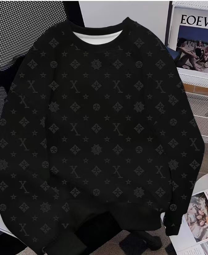 Luxury Brand Designer Clothes American Retro 3D Printed Colorful Crew Neck Sweatshirt For Women Letter Pattern Loose Pullover Top