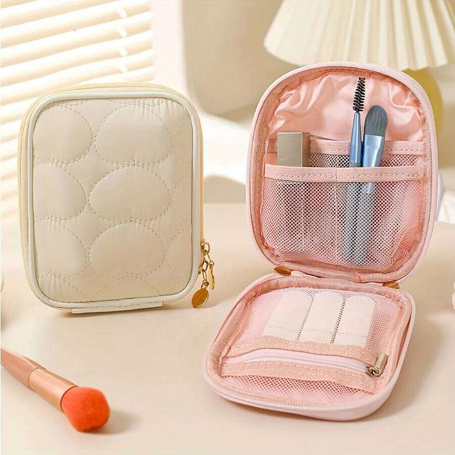 Portable Makeup Pouch for Touch-Ups, Mini Lipstick Cosmetics Storage Bag, Large Capacity Multifunctional Organizer, Toiletry Bag XJ260310