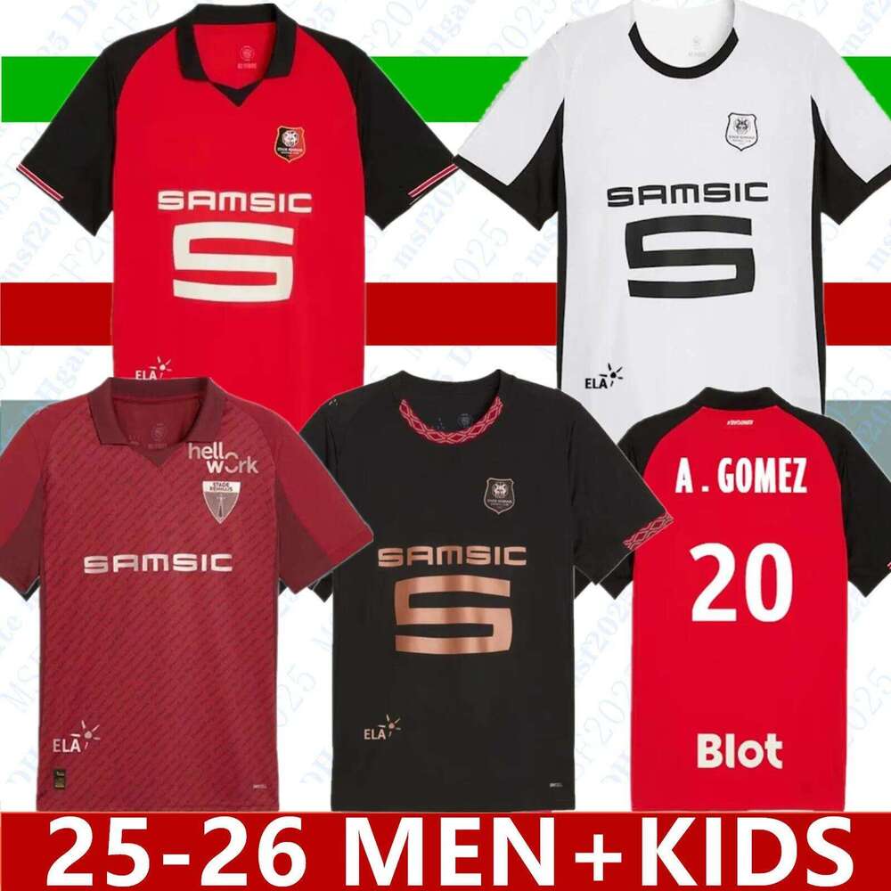 25 26 Stade Rennais Soccer Jerseys 125th GOUIRI Player Version Rennes TERRIER BOURIGEAUD KAMALDEEN KALIMUENDO HOME 2025 2026 DOKU Football Shirt Men
