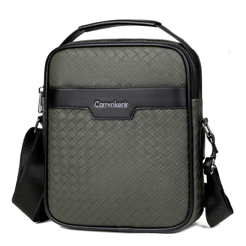 Cross Border Shoulder Bag With Woven Pattern Business Briefcase Crossbody Bag Trendy Men S Travel Backpack High Quality Luxury Bag