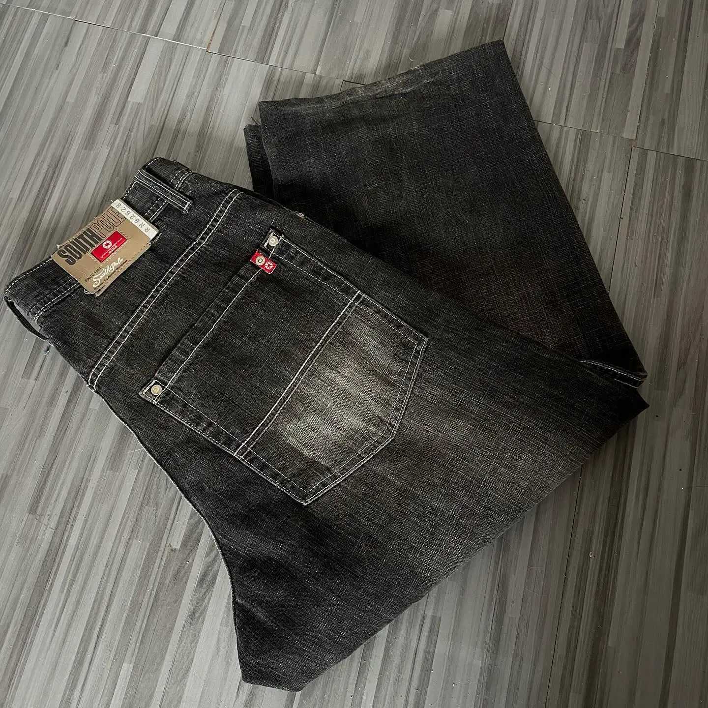 American Y2K 2025 New Baggy Wide Leg Black Jeans Overszied Women Street Casual Joker Denim Pants Couple Jeans Vintage Streetwear M260310