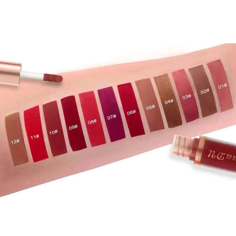 CmaaDu Nude Red Matte Velvet Lip Gloss Tint Make up Cosmetics Long-lasting Smudge-proof Liquid Lipstick LipGloss Glaze Z260310