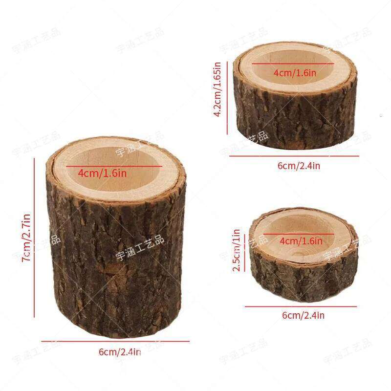 Tea Light Candle Holders Wooden Votive Tealight Holder Rustic for Wedding Baptism Birthday Baby Shower Party Home Decoration H260310