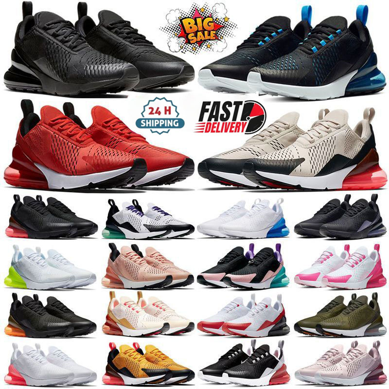 Designer 270 running shoes men women casual sneakers 270s react triple black X white university gold anthracite breathable trainers mens Outdoor sports scarpe