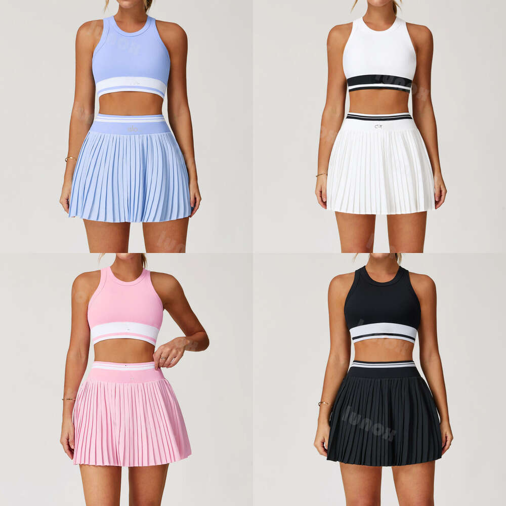 NEW set set golf tennis skirt Ins set Sleeved Fashion Classic Trend women clothes set sweat set women's yoga set