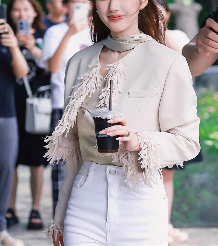 2026 spring and summer socialite style European and American trendy brand fashion designer versatile inventory women's short jacket