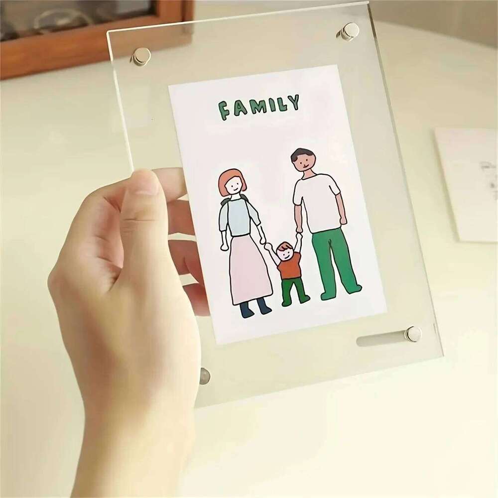 1 Pack of 5-10 Inch A4/A5 Acrylic Frame Classic Tilted Desktop Display Stand for Photo Home Decoration H260310 - view 5