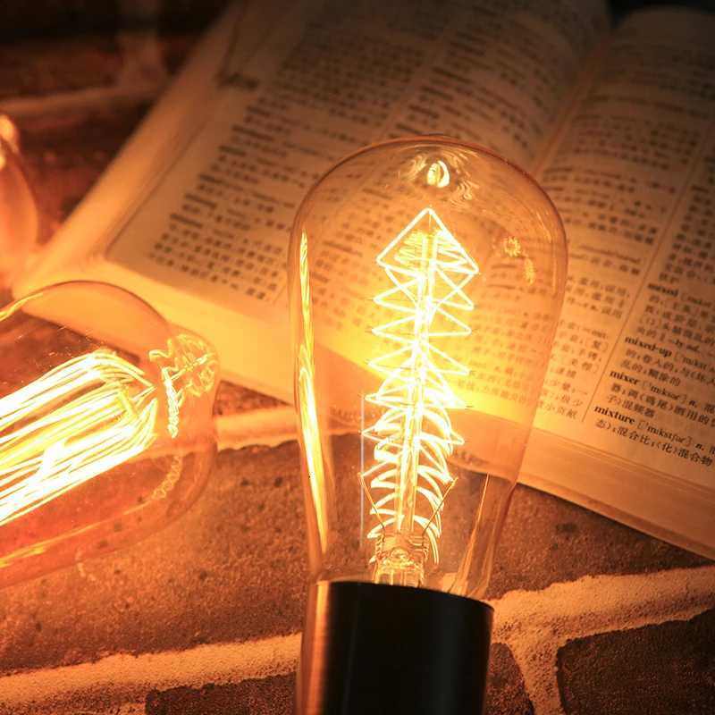 Retro Edison Bulb E27 220V 110V 40W ST64 G80 G95 T10 T45 Dimmable Ampoule Vintage Light Bulb Filament Incandescent Edison Lamp H260310