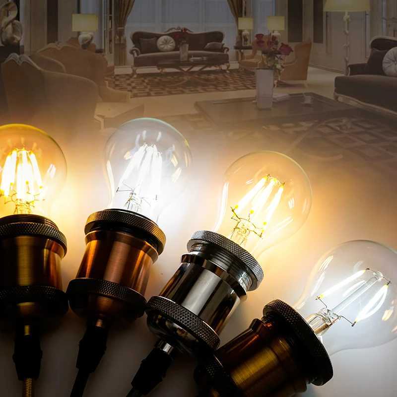 E14 E27 LED Bulb 220V Glass Vintage LED Filament Light Bulb 2W 4W 6W 8W Retro Incandescent Decoration Led Lighting Lamp Ampoule H260310
