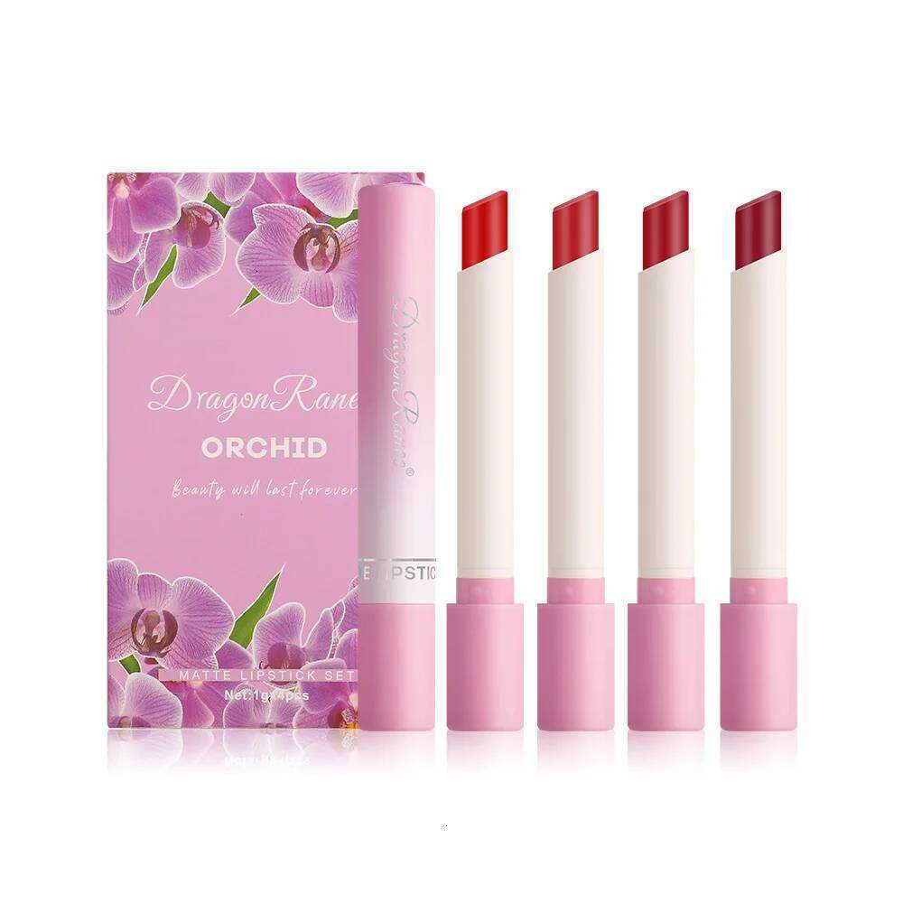 Hot Selling 4 Pack Matte Velvet Creative Cigarette Lipstick Set Not Easy To Fade Long Lasting Red Lip Tint Makeup Z260310