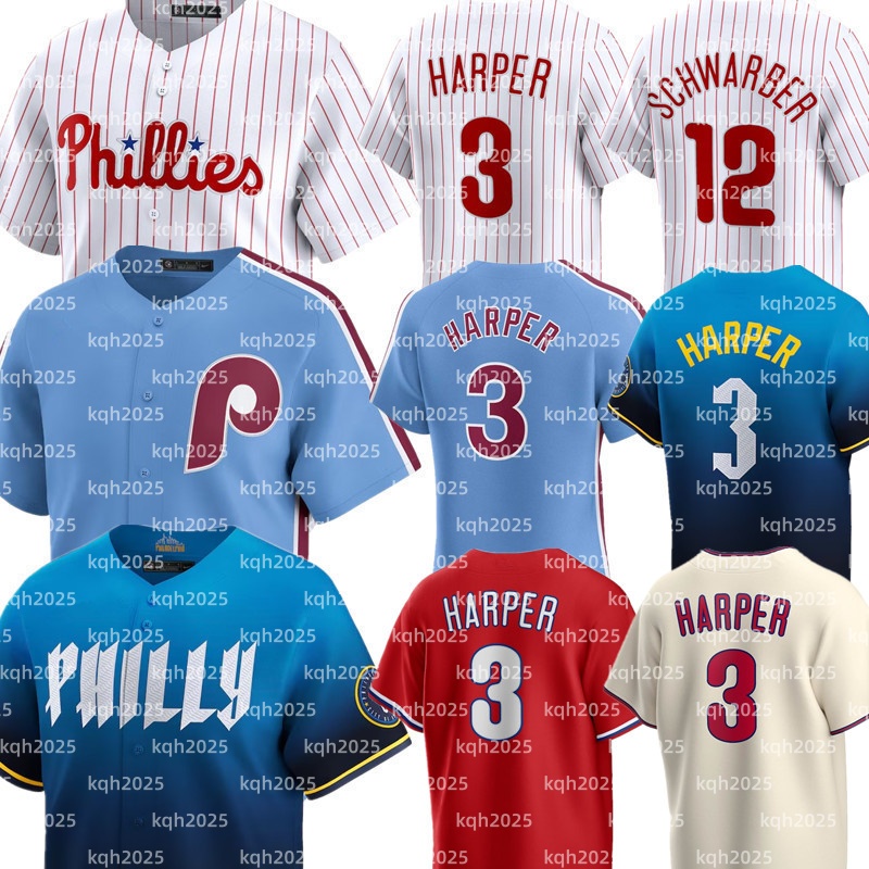 Phillies Baseball Jersey Bryce Harper Trea Turner Kyle Schwarber Andrew Painter Justin Crawford Adolis Garcia Cristopher Sanchez Jesus Luzardo Jose Alvarado